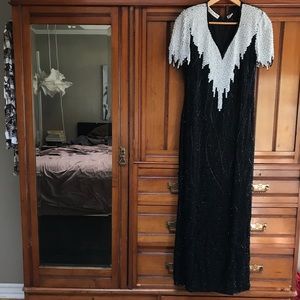 Vintage 80’s Scalia Beaded Gown